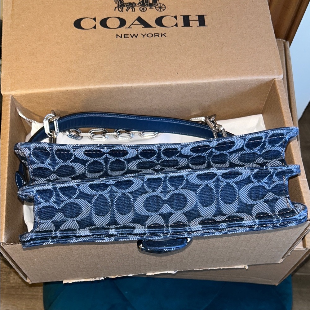 Coach Chain Tabby Shoulder Bag in Signature Denim, NWT, box & dust bag! - Picture 14 of 16